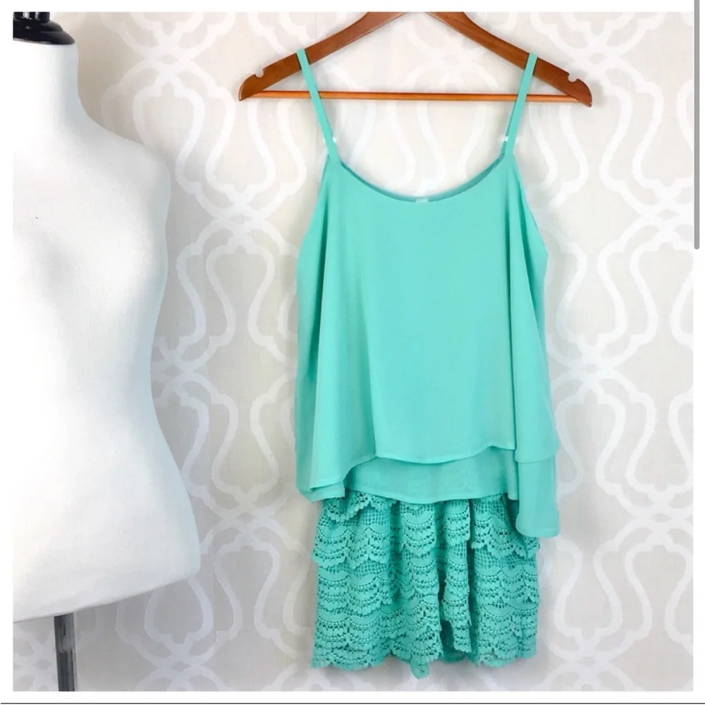 Summer / Spring mint romper - Picture 3 of 4
